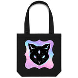 Psychic Cat AS Colour Carrie Canvas Tote Bag