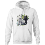 Two Wolves AS Colour Stencil Pocket Hoodie Sweatshirt