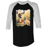 Deer and Meerkat AS Colour Raglan - 3/4 Sleeve T-Shirt