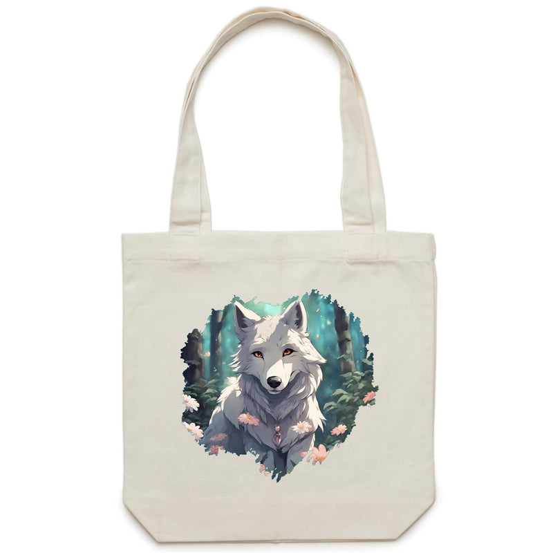 Wolf Print AS Colour Carrie Canvas Tote Bag Ogo Merch