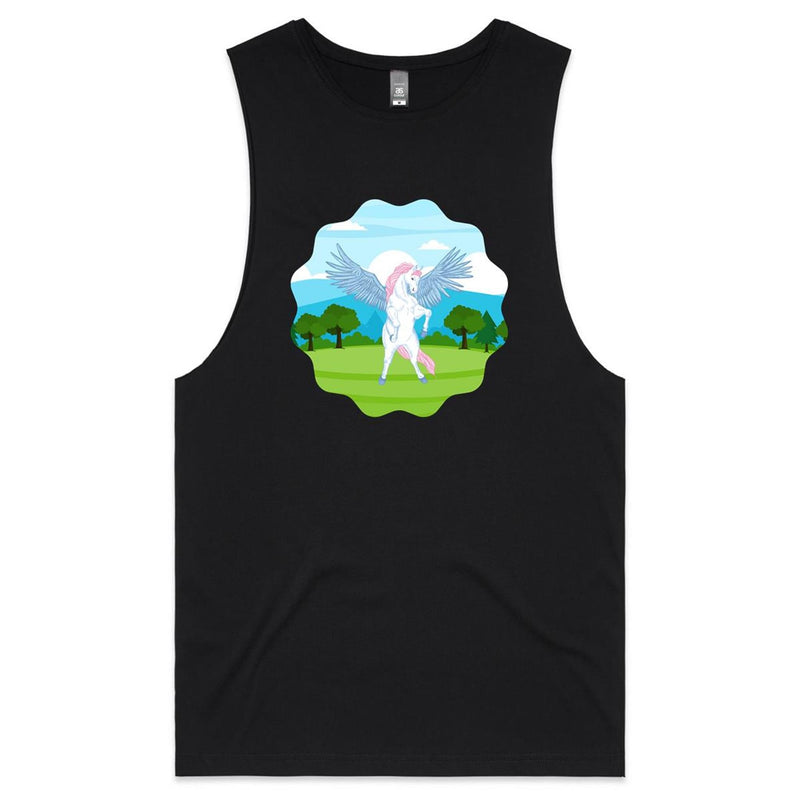 Colourful Pegasus AS Colour Barnard - Mens Tank Top Tee Ogo Merch