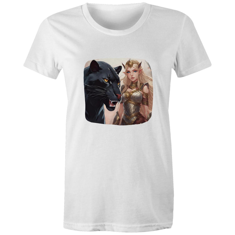 Panther and Elf AS Colour - Women's Maple Tee Ogo Merch