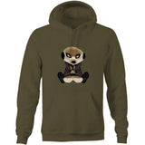 Meerkat in Hoodie AS Colour Stencil - Pocket Hoodie Sweatshirt