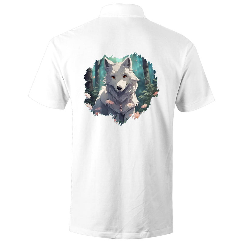 Wolf Print AS Colour Chad S/S Polo Shirt Ogo Merch