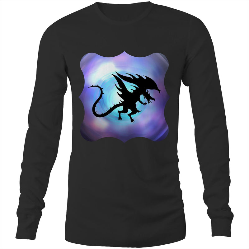 Glowing Dragon Mens Long Sleeve TShirt Ogo Merch