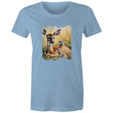 Deer and Meerkats AS Colour - Women's Maple Tee