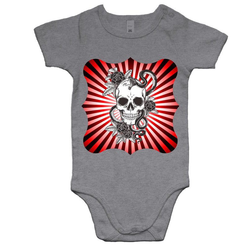 Snake and Skull AS Colour Mini Me Baby Onesie Romper Ogo Merch