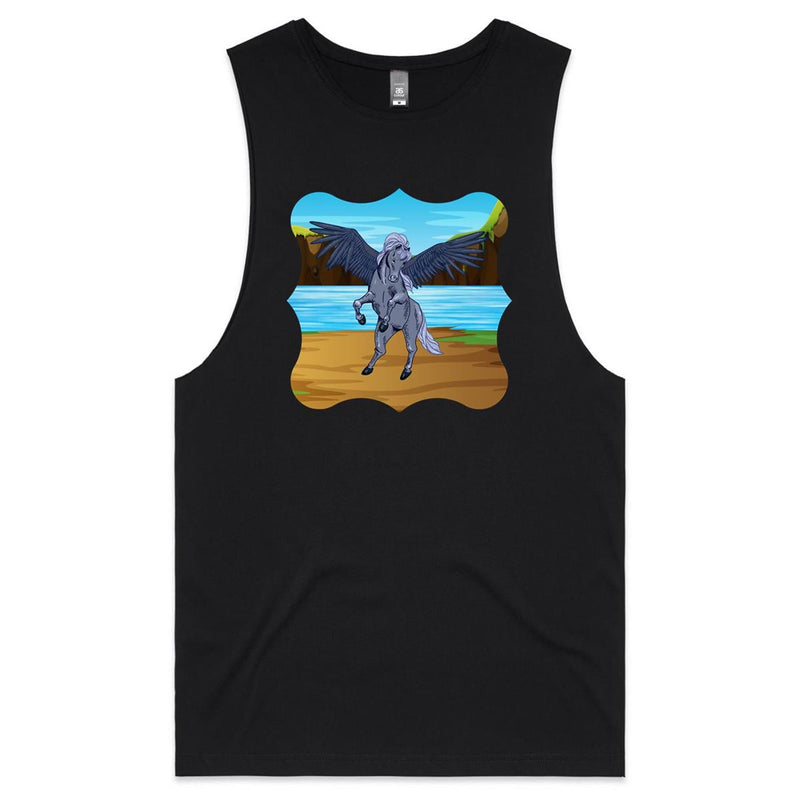 Beach Pegasus AS Colour Barnard - Mens Tank Top Tee Ogo Merch