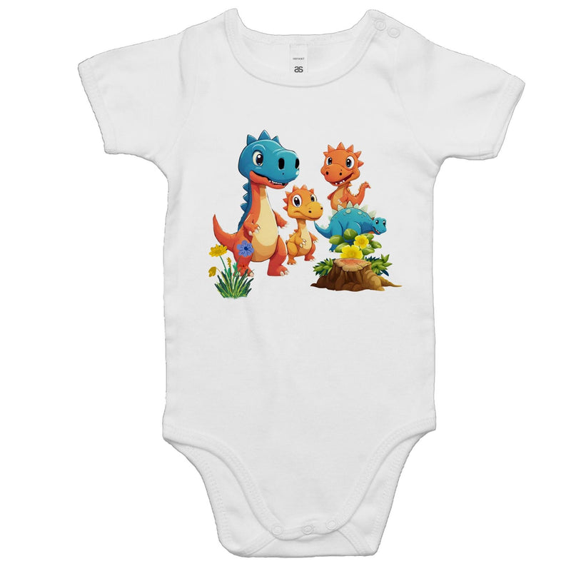 Dinosaur Babies AS Colour Mini Me - Baby Onesie Romper Ogo Merch