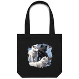 Three Wolves AS Colour Carrie Canvas Tote Bag