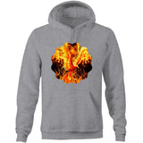 Flaming Phoenix AS Colour Stencil Pocket Hoodie Sweatshirt