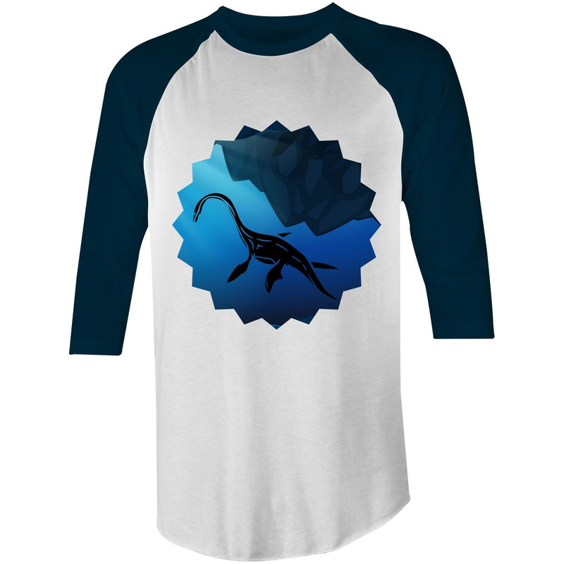 Plesiosaur AS Colour Raglan 3/4 Sleeve TShirt Ogo Merch