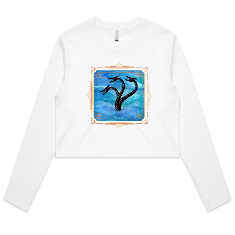 Ocean Hydra AS Colour Women's Long Sleeve Crop Tee Ogo Merch