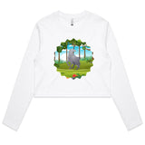 Hippogriff AS Colour Women's Long Sleeve Crop Tee