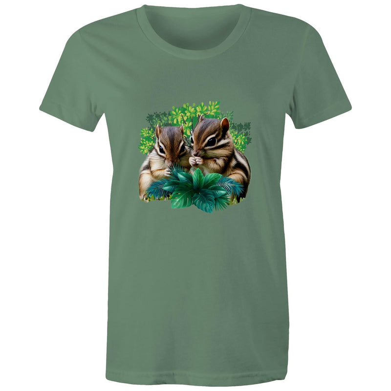 Cute Chipmunks AS Colour - Women's Maple Tee Ogo Merch