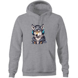 Gaming Wolf AS Colour Stencil Pocket Hoodie Sweatshirt