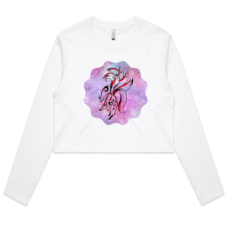 Nine Tailed Fox Women's Long Sleeve Crop Tee Ogo Merch