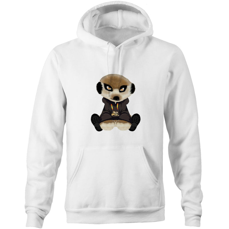 Meerkat in Hoodie AS Colour Stencil - Pocket Hoodie Sweatshirt Ogo Merch