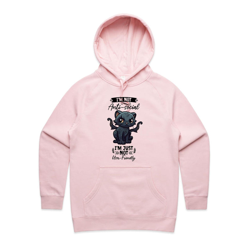 Antisocial Cat Monster AS Colour - Women's Supply Hood Ogo Merch