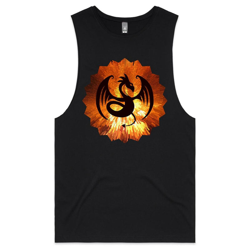 Volcanic Dragon AS Colour Barnard Mens Tank Top Tee Ogo Merch
