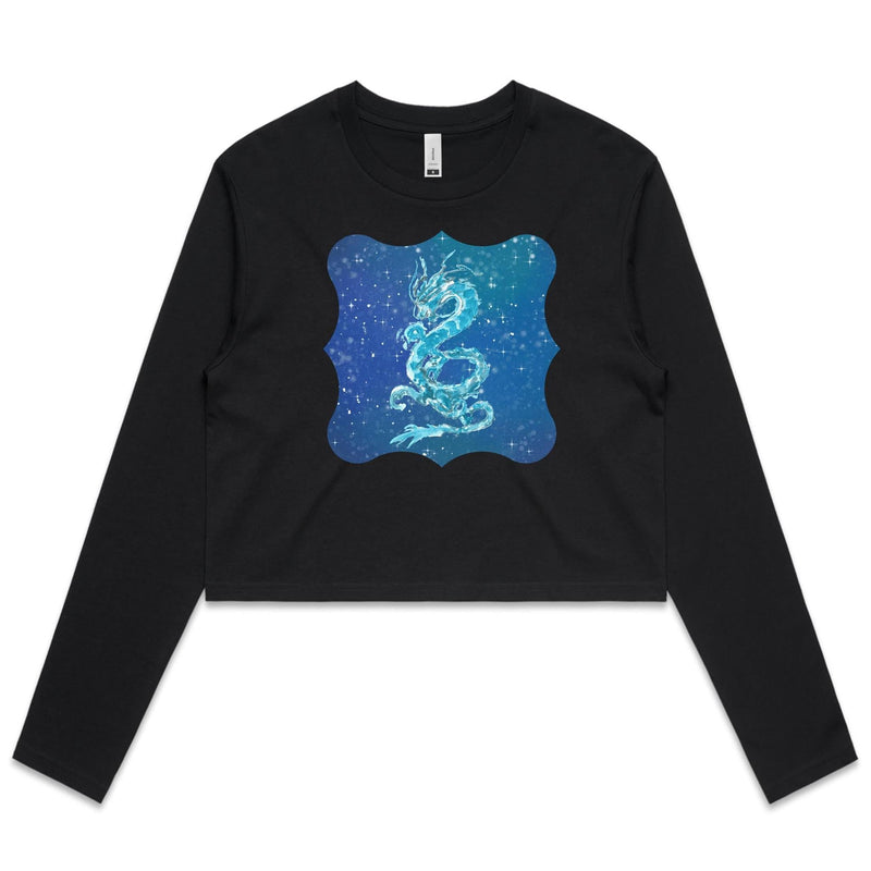 Blue Dragon Women's Long Sleeve Crop Tee Ogo Merch