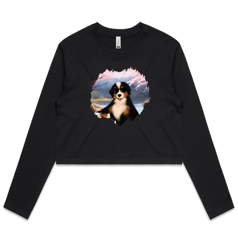 Cool Dog AS Colour Women's Long Sleeve Crop Tee Ogo Merch