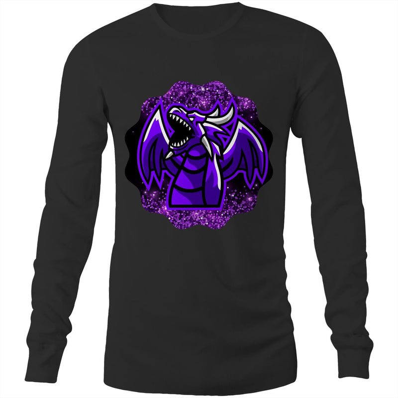 Shining Purple Dragon AS Colour Base Mens Long Sleeve TShirt Ogo Merch