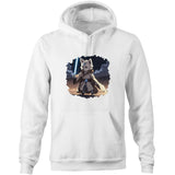 Wolf with Lightsaber AS Colour Stencil Pocket Hoodie Sweatshirt