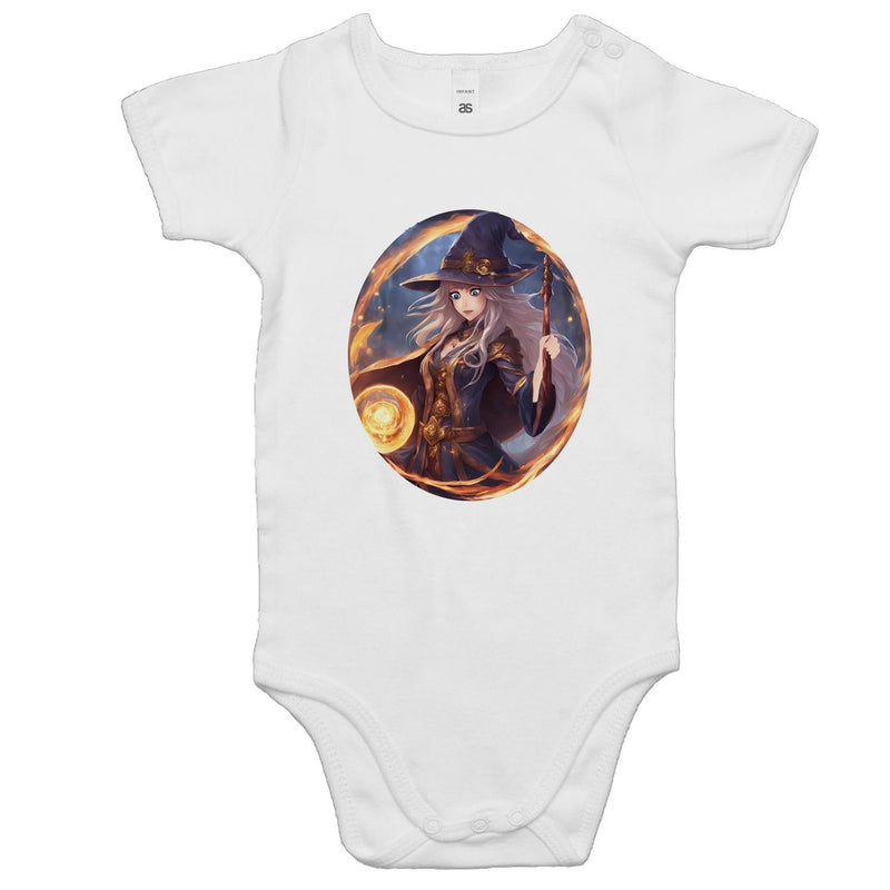 Flame Witch AS Colour Mini Me - Baby Onesie Romper Ogo Merch