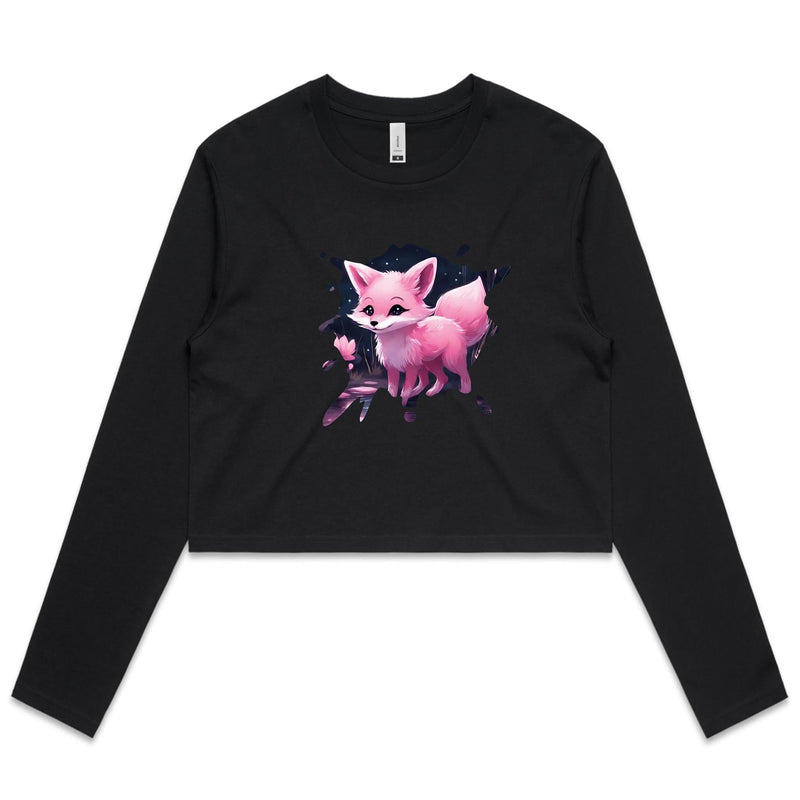 Fox AS Colour - Women's Long Sleeve Crop Tee Ogo Merch