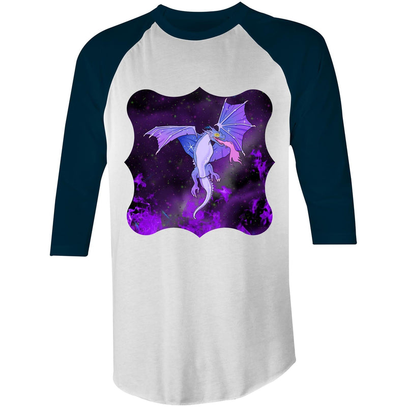 Purple Dragon AS Colour Raglan 3/4 Sleeve TShirt Ogo Merch