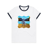 Beach Pegasus AS Colour Women's Ringer Tee