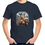 Viking Girl AS Colour Kids Youth T-Shirt