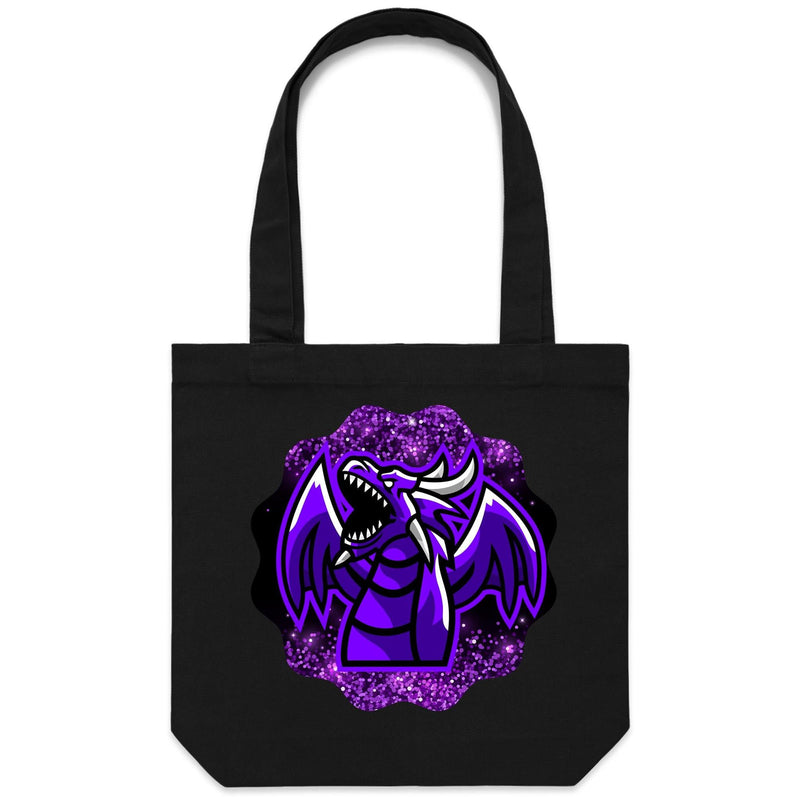 Shining Purple Dragon AS Colour Carrie Canvas Tote Bag Ogo Merch