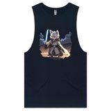 Wolf with Lightsaber AS Colour Barnard Mens Tank Top Tee