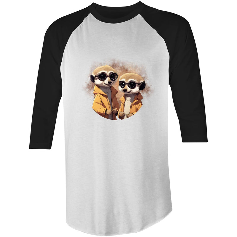 Meerkats in Jackets AS Colour Raglan - 3/4 Sleeve T-Shirt Ogo Merch