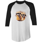 Meerkats in Jackets AS Colour Raglan - 3/4 Sleeve T-Shirt