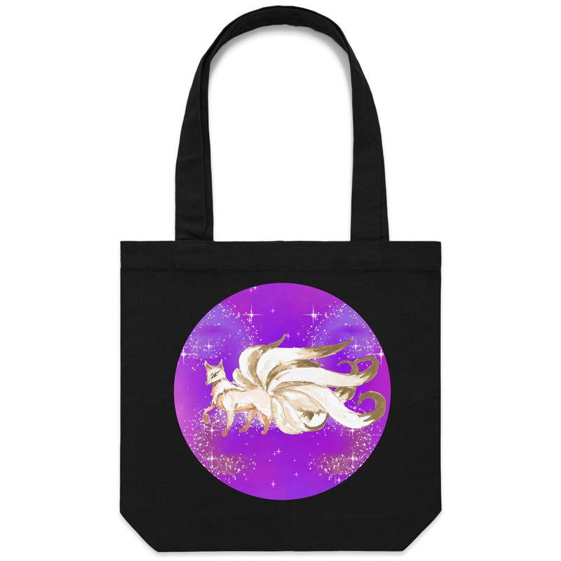 Shining Nine Tailed Fox Canvas Tote Bag Ogo Merch