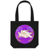 Shining Nine Tailed Fox Canvas Tote Bag