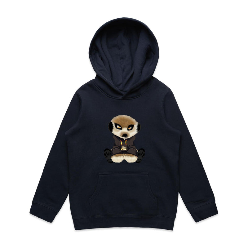 Meerkat in Hoodie AS Colour - Youth Supply Hood Ogo Merch