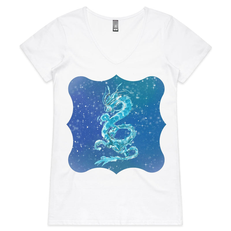 Blue Dragon Womens VNeck TShirt Ogo Merch