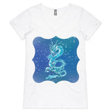 Blue Dragon Womens VNeck TShirt