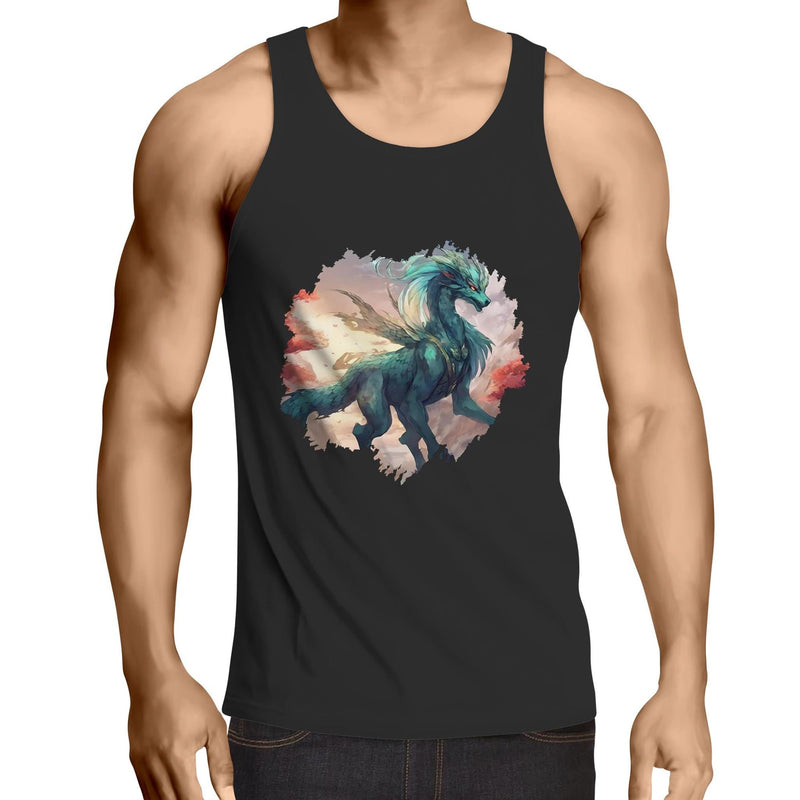 Beautiful Dragon AS Colour Lowdown Mens Singlet Top Ogo Merch