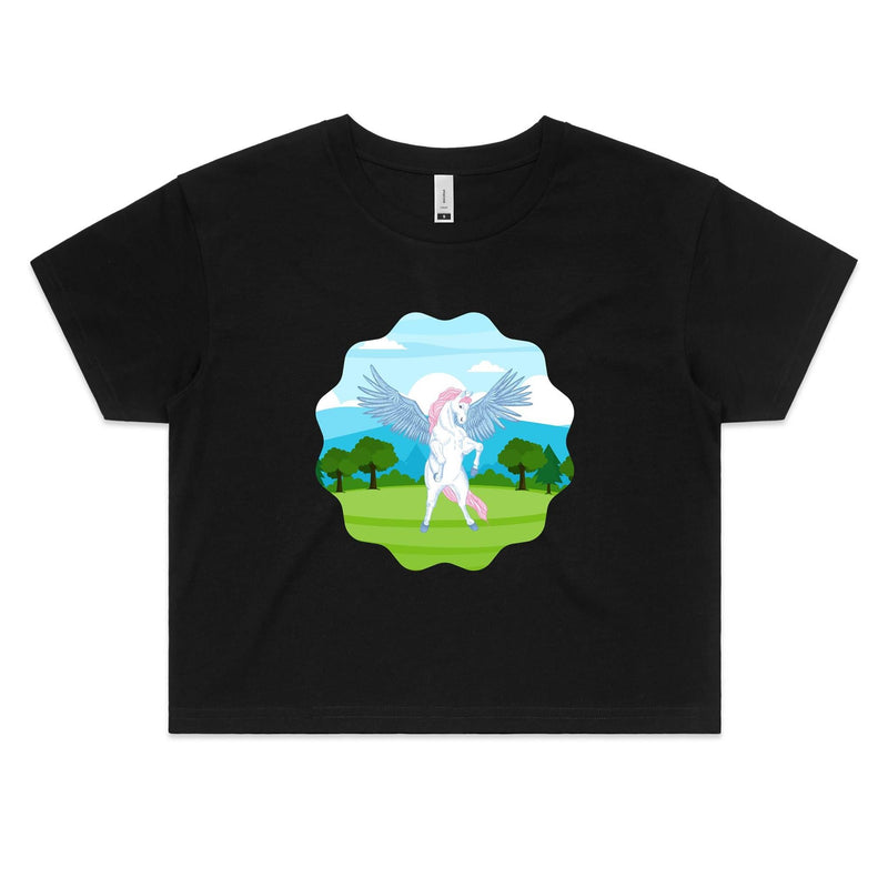 Colourful Pegasus AS Colour - Women's Crop Tee Ogo Merch