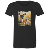 Deer and Meerkats AS Colour - Women's Maple Tee