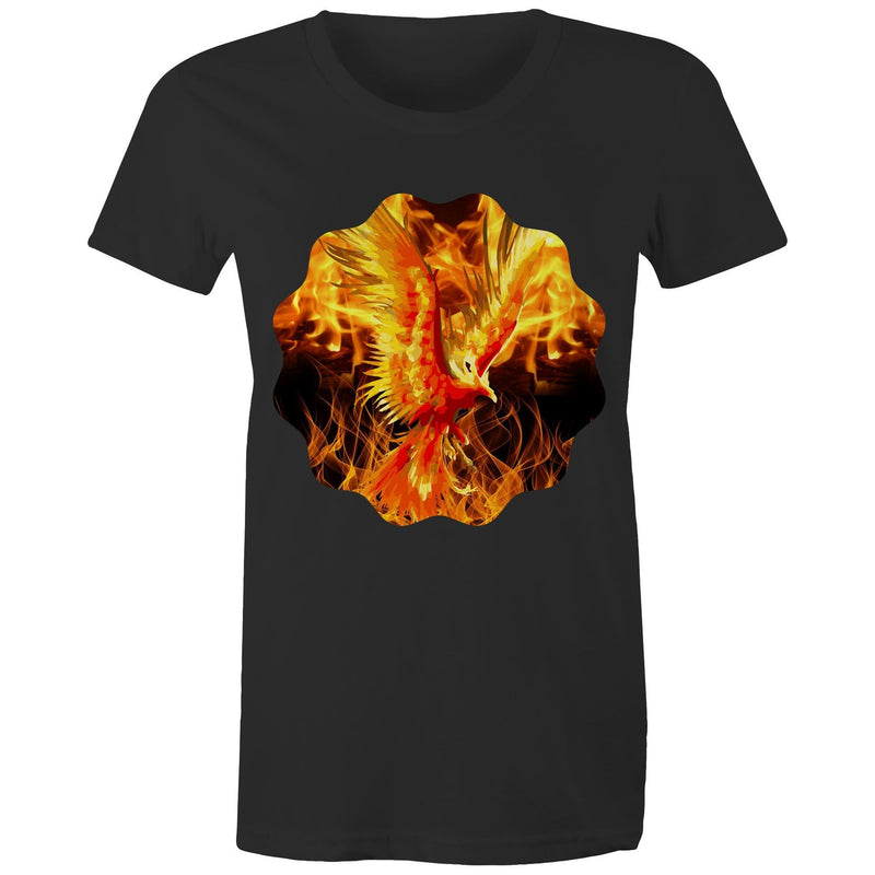 Flaming Phoenix AS Colour Women's Maple Organic Tee Ogo Merch