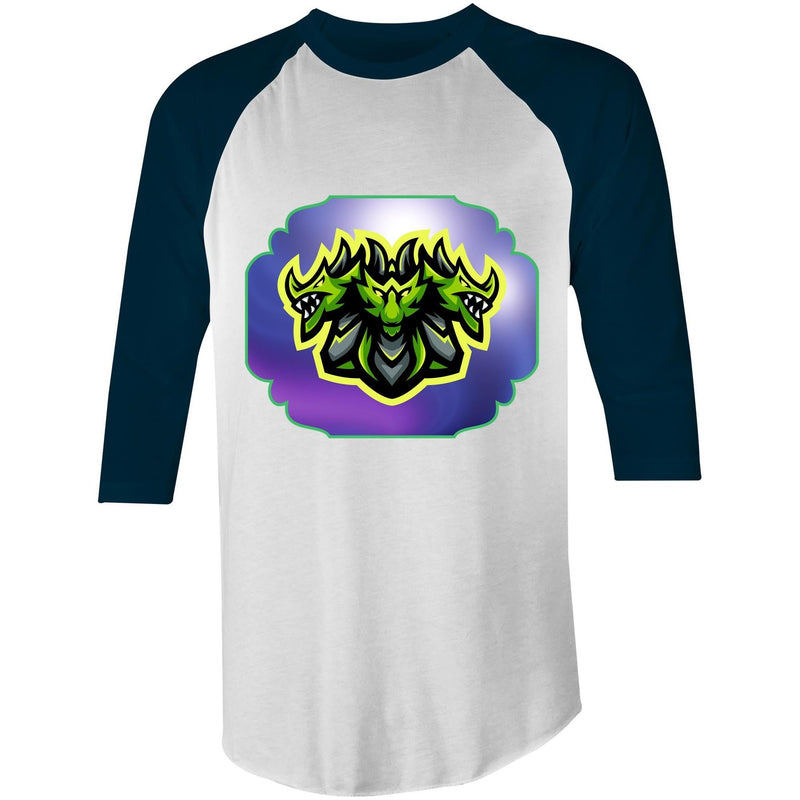 Green Hydra AS Colour Raglan 3/4 Sleeve TShirt Ogo Merch