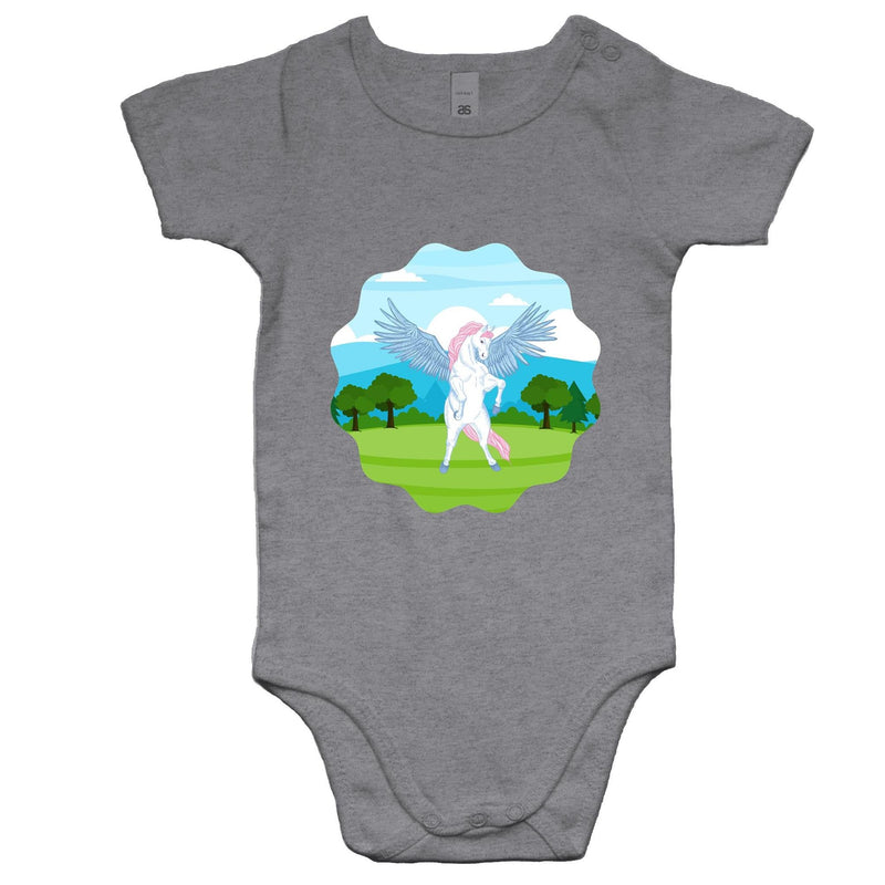 Colourful Pegasus AS Colour Mini Me - Baby Onesie Romper Ogo Merch