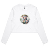 Framed Elf AS Colour - Women's Long Sleeve Crop Tee