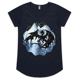 Dragon Silhouette AS Colour Mali Womens Scoop Neck TShirt